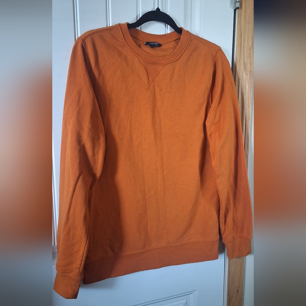 Generic Men’s Crewneck Sweatshirt Orange Pullover Size S